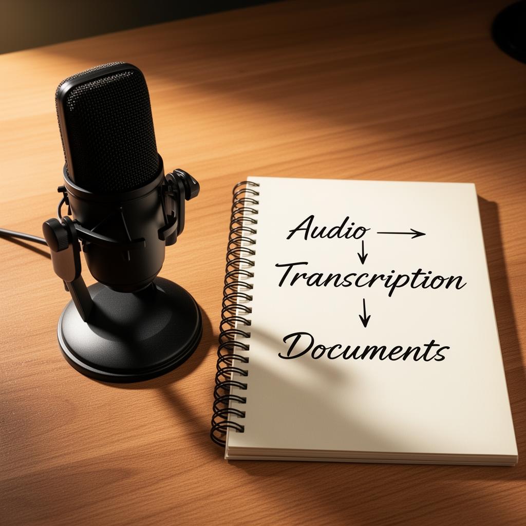 Audio to Transcription to Documents